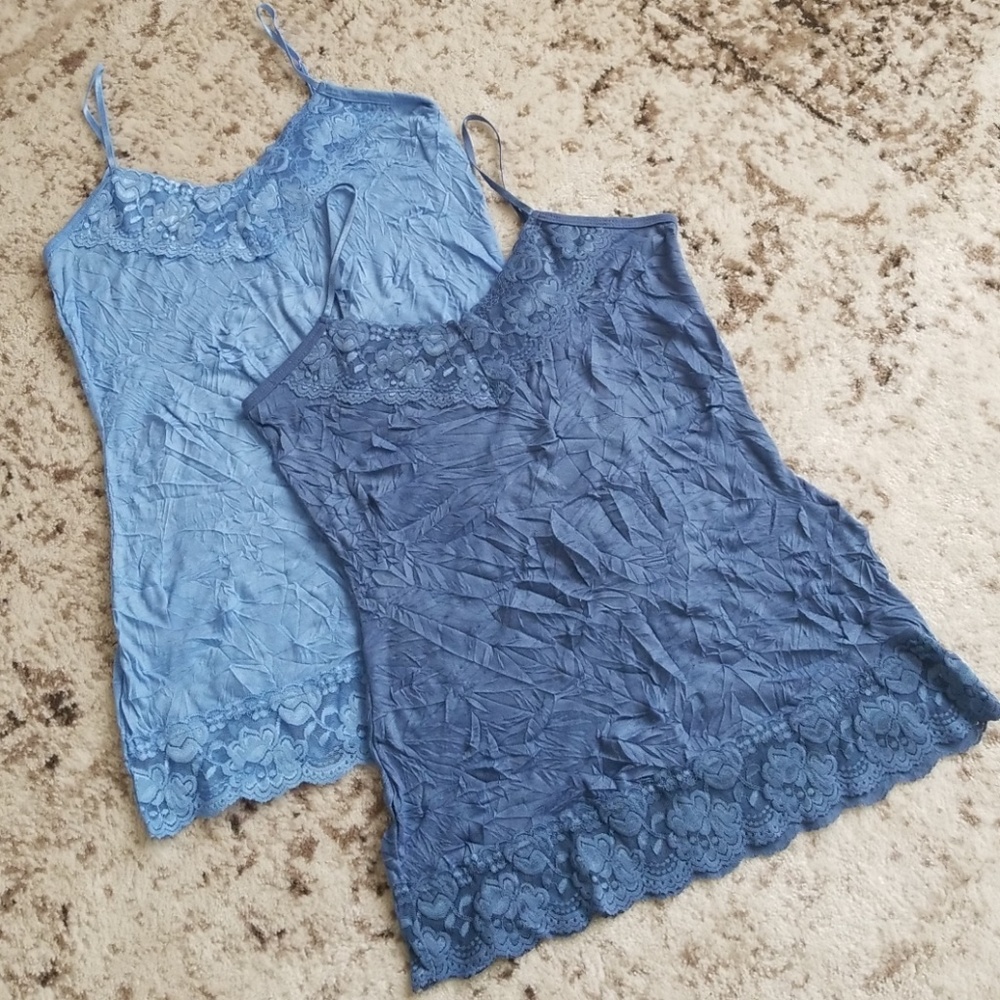 Two Blue Camis